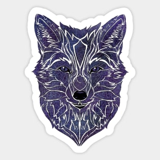 Cosmic Night Fox Sticker